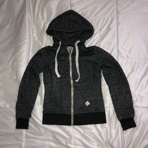 Grey zip-up hoodie
